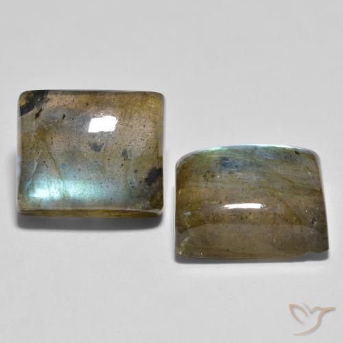 Gemme di Labradorite Multicolore naturale da 12.29 ct, Taglio a baguette, Trasparente
