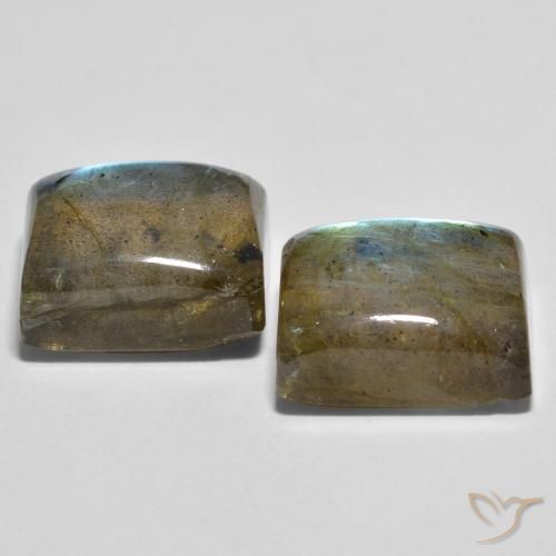 Gemme di Labradorite Multicolore naturale da 12.29 ct, Taglio a baguette, Trasparente