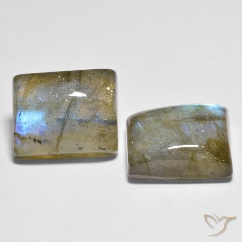 Gemme di Labradorite Multicolore naturale da 10.28 ct, Taglio a baguette, Trasparente