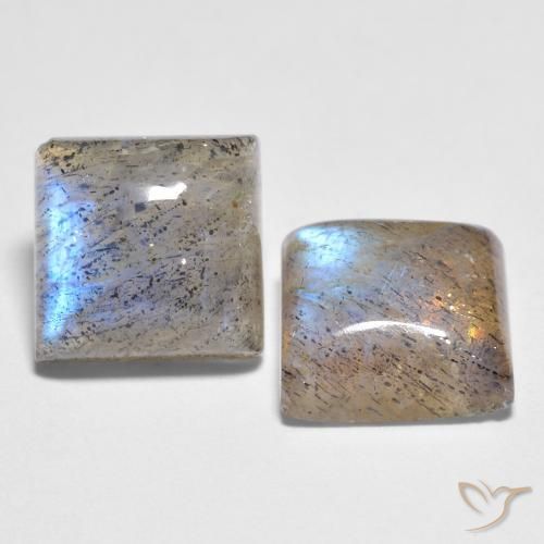 Gemme di Labradorite Multicolore naturale da 5.67 ct, Quadrato, Trasparente