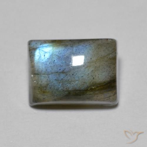 2.20ct Naturale Multicolore Labradorite, Taglio a baguette, Traslucido