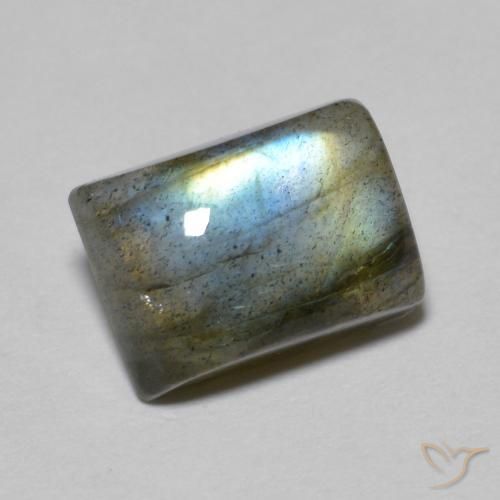 Labradorite Multicolore naturale da 2.20 ct, Taglio a baguette, Traslucido