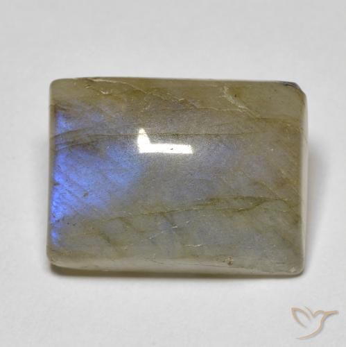 Labradorite Multicolore naturale da 10.60 ct, Taglio a baguette, Traslucido