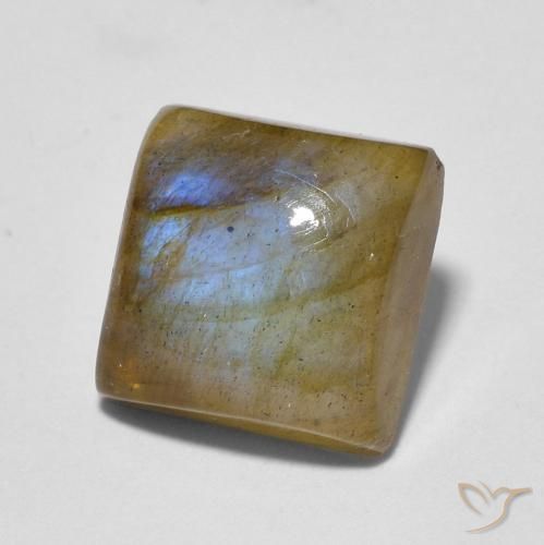 Labradorite Multicolore naturale da 2.56 ct, Quadrato, Traslucido