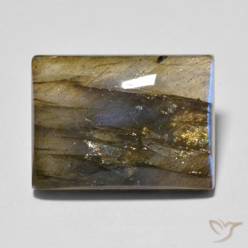Labradorite Multicolore naturale da 10.84 ct, Taglio a baguette, Traslucido