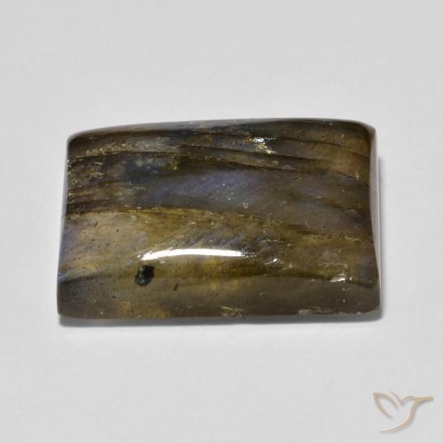 Labradorite Multicolore naturale da 10.84 ct, Taglio a baguette, Traslucido