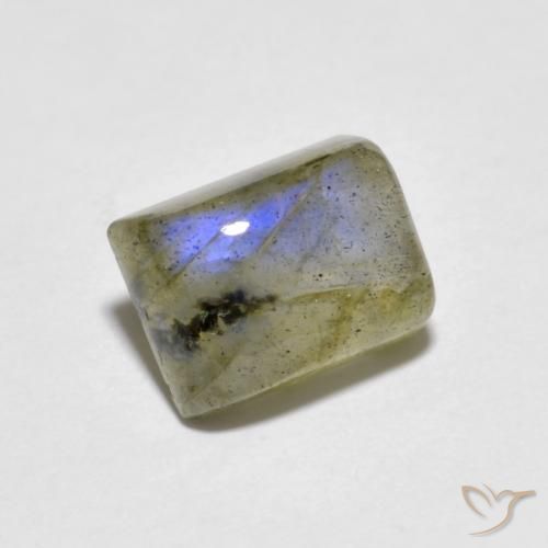 1.93ct Naturale Multicolore Labradorite, Taglio a baguette, Trasparente