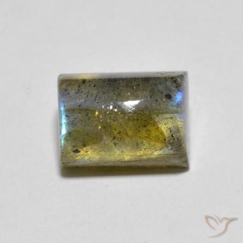 Labradorite Multicolore naturale da 2.02 ct, Taglio a baguette, Trasparente