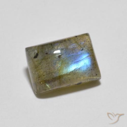 Labradorite Multicolore naturale da 1.79 ct, Taglio a baguette, Traslucido