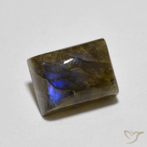 Labradorite Multicolore naturale da 2.29 ct, Taglio a baguette, Traslucido
