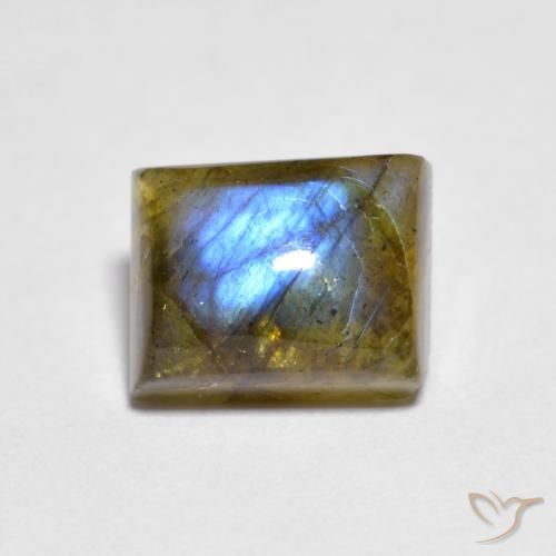 1.96ct Naturale Multicolore Labradorite, Taglio a baguette, Traslucido
