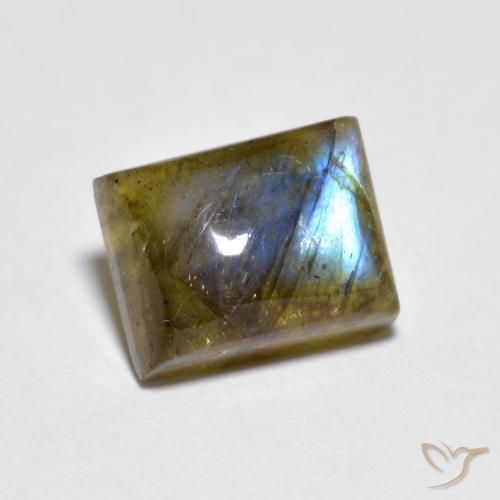 Labradorite Multicolore naturale da 1.96 ct, Taglio a baguette, Traslucido