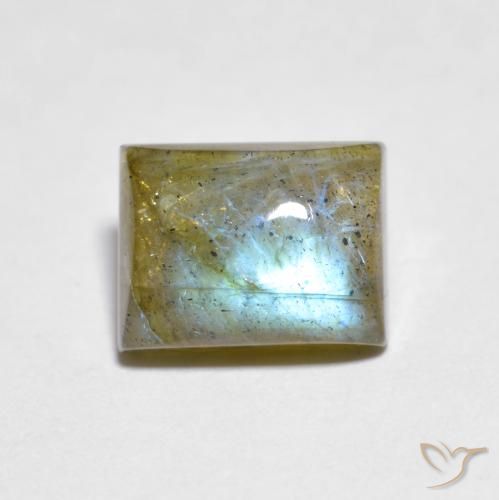 2.12ct Naturale Multicolore Labradorite, Taglio a baguette, Trasparente