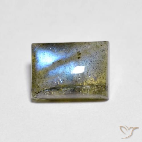 1.79ct Naturale Multicolore Labradorite, Taglio a baguette, Trasparente