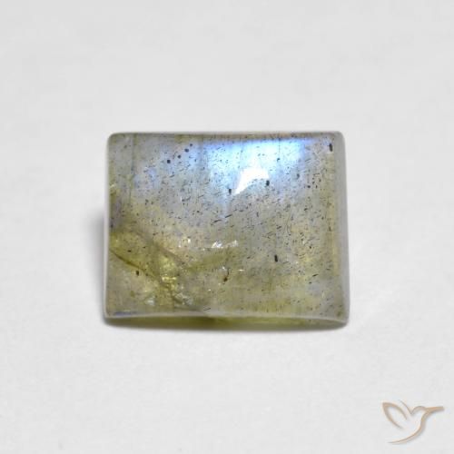 1.60ct Naturale Multicolore Labradorite, Taglio a baguette, Trasparente