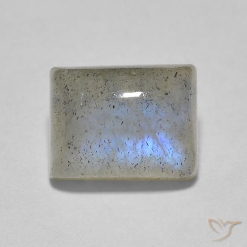 2.40ct Naturale Multicolore Labradorite, Taglio a baguette, Traslucido