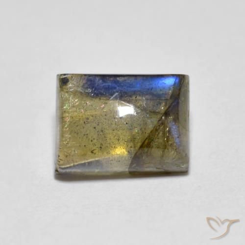 2.21ct Naturale Multicolore Labradorite, Taglio a baguette, Trasparente