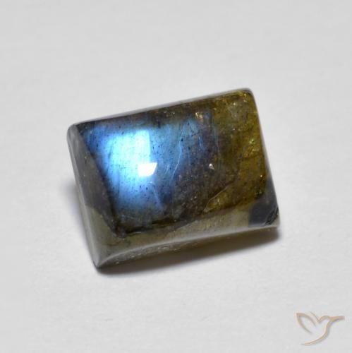 Labradorite Multicolore naturale da 2.42 ct, Taglio a baguette, Traslucido
