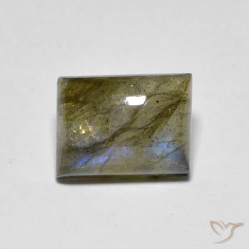 2.30ct Naturale Multicolore Labradorite, Taglio a baguette, Traslucido