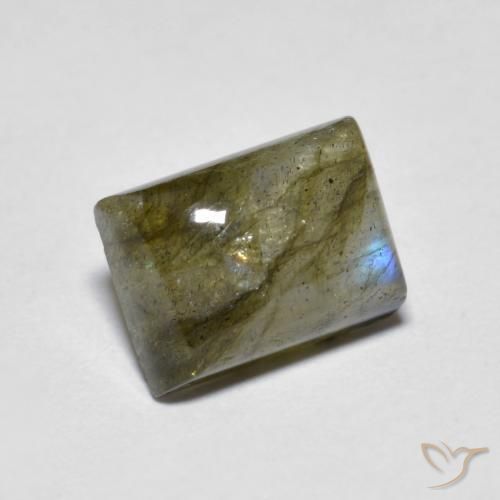 Labradorite Multicolore naturale da 2.30 ct, Taglio a baguette, Traslucido