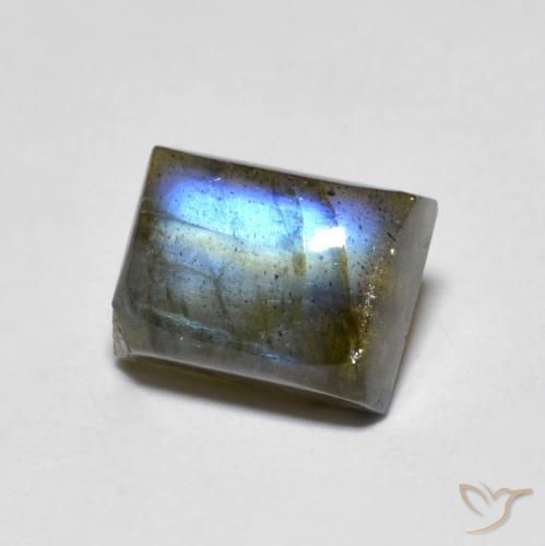 Labradorite Multicolore naturale da 2.42 ct, Taglio a baguette, Traslucido
