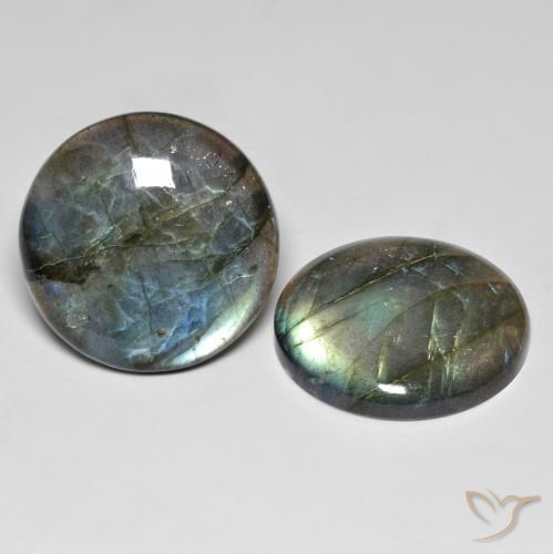 Gemme di Labradorite Multicolore naturale da 65.90 ct, Rotondo, Traslucido