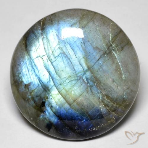 Labradorite Multicolore naturale da 31.27 ct, Rotondo, Traslucido