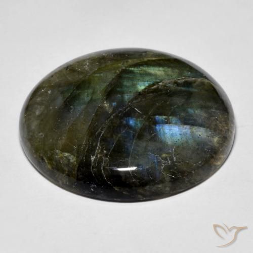 Labradorite Multicolore naturale da 30.85 ct, Rotondo, Traslucido