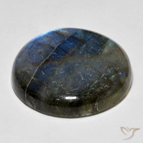 Labradorite Multicolore naturale da 34.78 ct, Rotondo, Traslucido