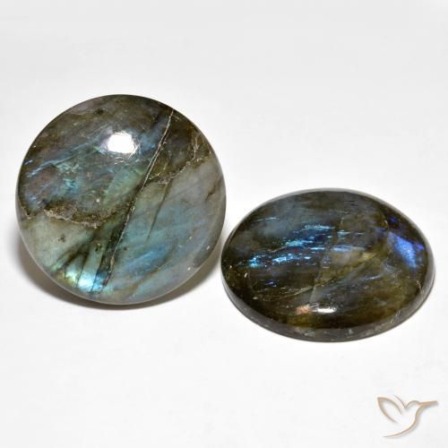 Gemme di Labradorite Multicolore naturale da 67.92 ct, Rotondo, Traslucido