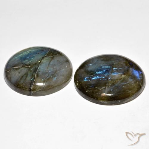 Gemme di Labradorite Multicolore naturale da 67.92 ct, Rotondo, Traslucido