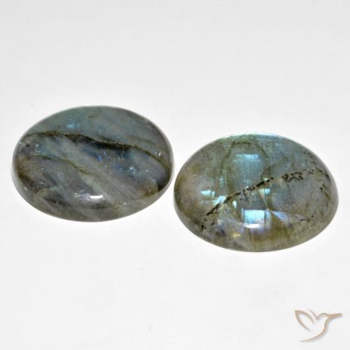 Gemme di Labradorite Multicolore naturale da 62.71 ct, Rotondo, Traslucido