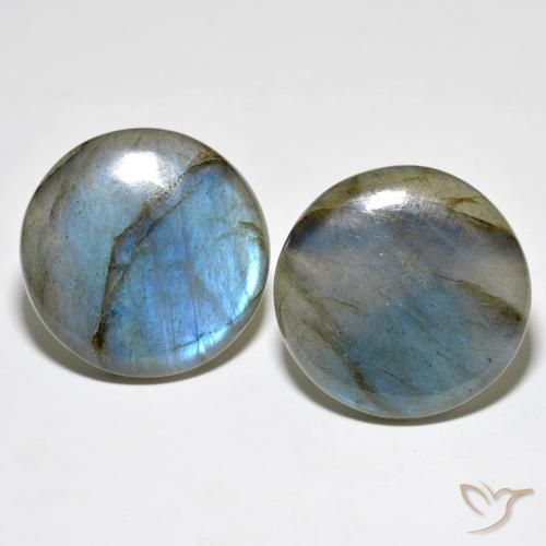 62.18ctw Naturale Multicolore Labradorite, Rotondo, Traslucido
