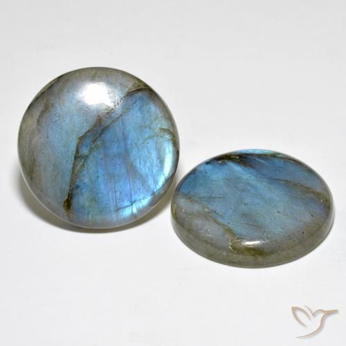 Gemme di Labradorite Multicolore naturale da 62.18 ct, Rotondo, Traslucido