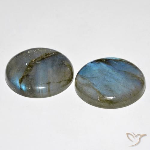 Gemme di Labradorite Multicolore naturale da 62.18 ct, Rotondo, Traslucido