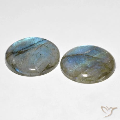 Gemme di Labradorite Multicolore naturale da 55.41 ct, Rotondo, Traslucido