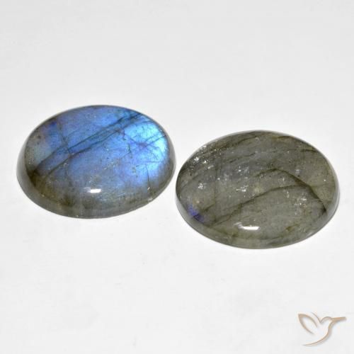 Gemme di Labradorite Multicolore naturale da 57.41 ct, Rotondo, Traslucido