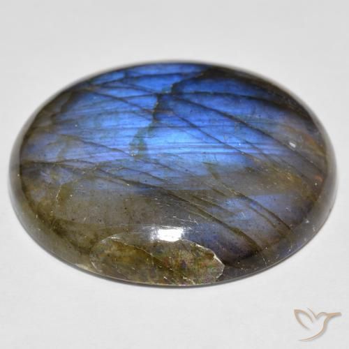 Labradorite Multicolore naturale da 33.19 ct, Rotondo, Traslucido