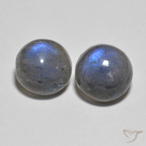 Gemme di Labradorite Multicolore naturale da 4.80 ct, Taglio rotondo, Traslucido