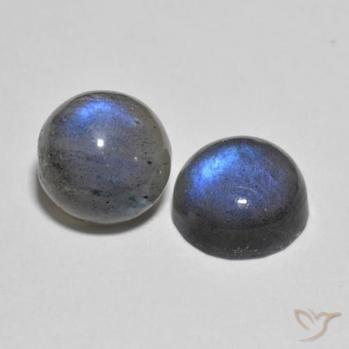 Gemme di Labradorite Multicolore naturale da 4.80 ct, Taglio rotondo, Traslucido