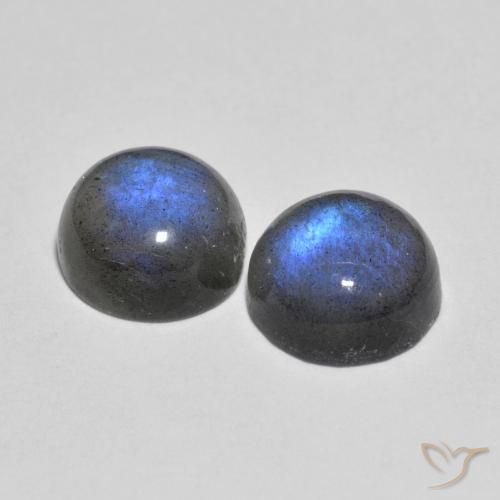 Gemme di Labradorite Multicolore naturale da 4.80 ct, Taglio rotondo, Traslucido