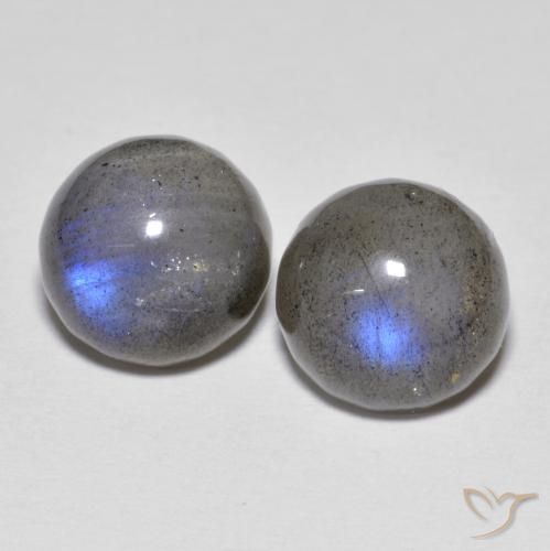 4.87ctw Naturale Multicolore Labradorite, Rotondo, Traslucido, Photo A