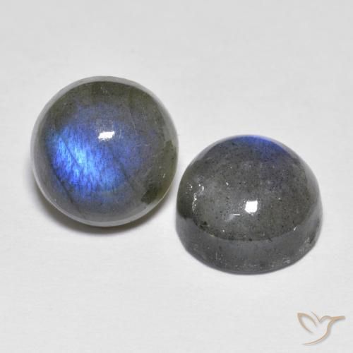 Gemme di Labradorite Multicolore naturale da 5.54 ct, Rotondo, Traslucido