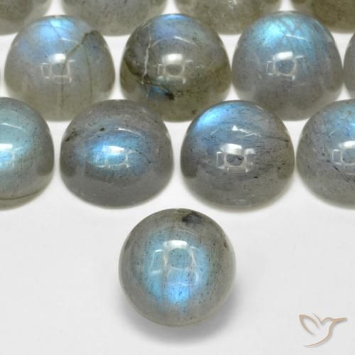 2.47ct Naturale Multicolore Labradorite, Rotondo, Traslucido