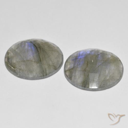 Gemme di Labradorite Multicolore naturale da 25.88 ct, Rotondo, Traslucido