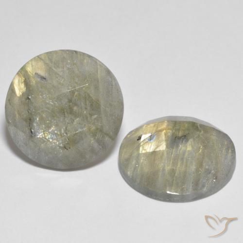 Gemme di Labradorite Multicolore naturale da 17.31 ct, Rotondo, Traslucido