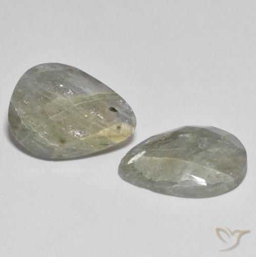 Gemme di Labradorite Multicolore naturale da 10.81 ct, Forma a pera, Traslucido