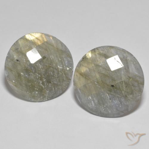 23.17ctw Naturale Multicolore Labradorite, Rotondo, Opaco