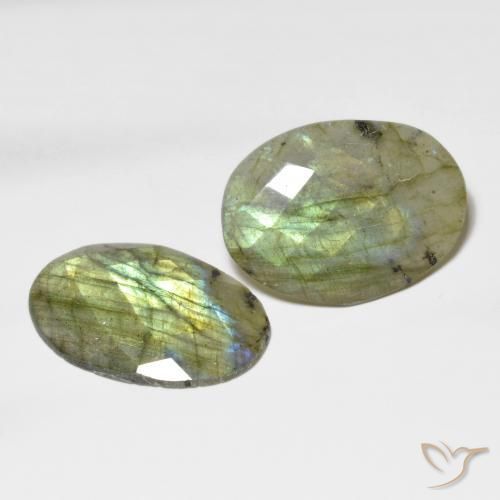 Gemme di Labradorite Multicolore naturale da 25.35 ct, Ovale, Traslucido