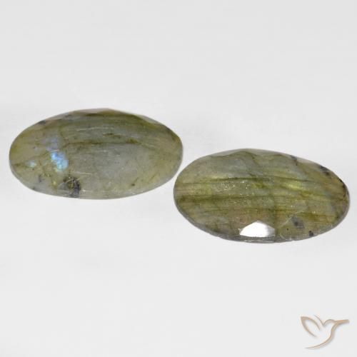 Gemme di Labradorite Multicolore naturale da 25.35 ct, Ovale, Traslucido